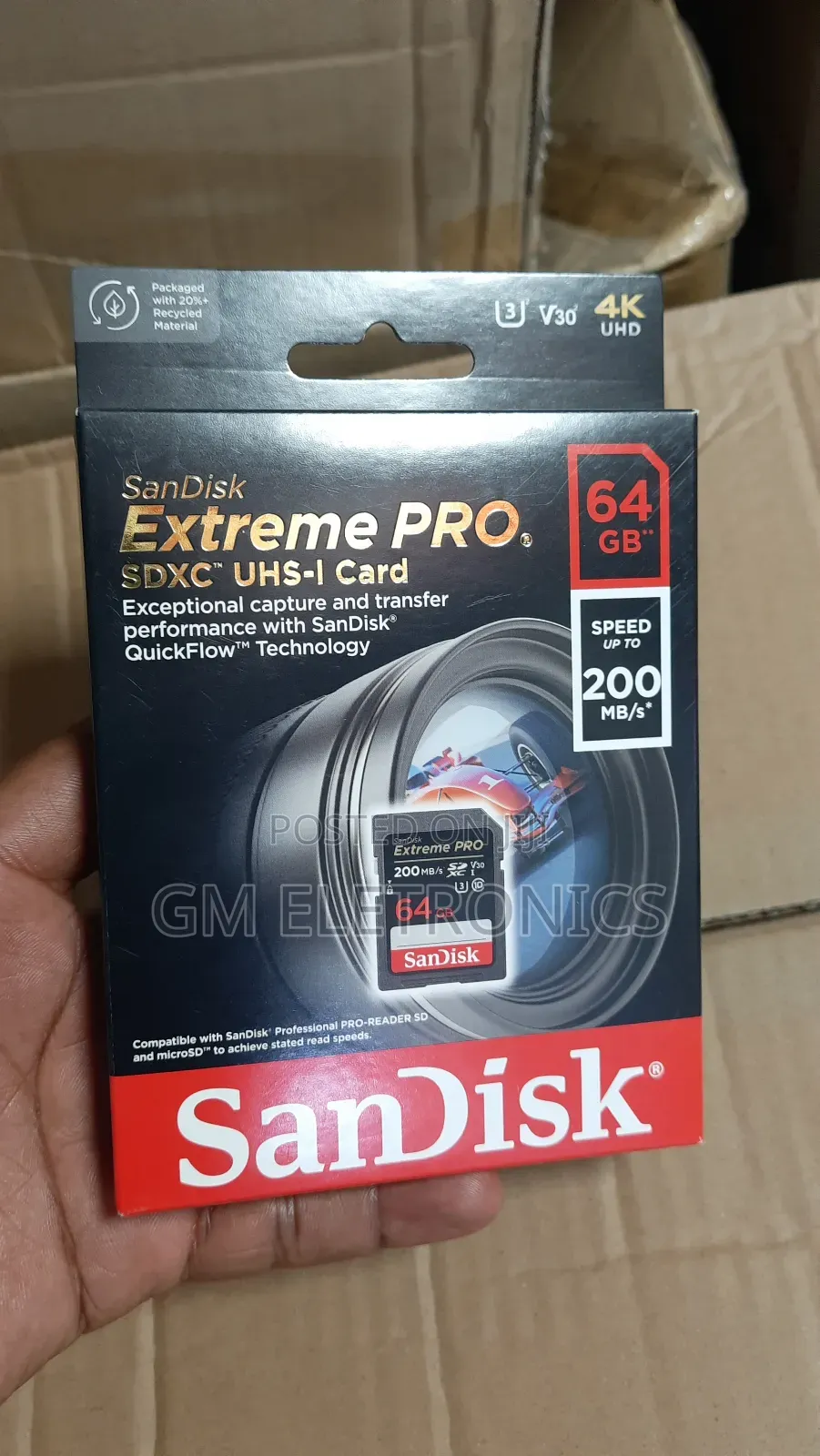 Original 64gb Extreme Pro Uhs-I SDXC Memory Card.