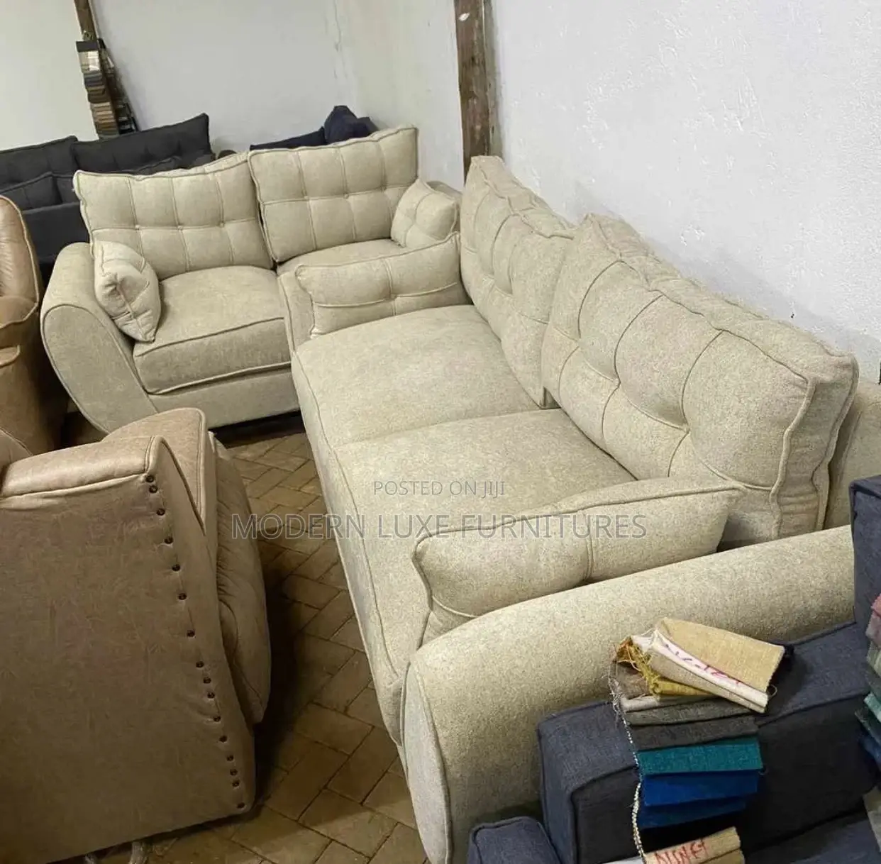 Modern Soft Pillow 3 Seater Sofa