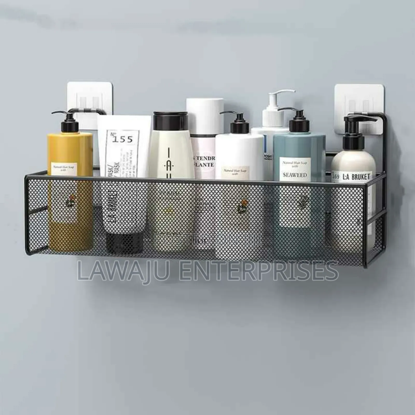 Black Mesh Corner Shelf