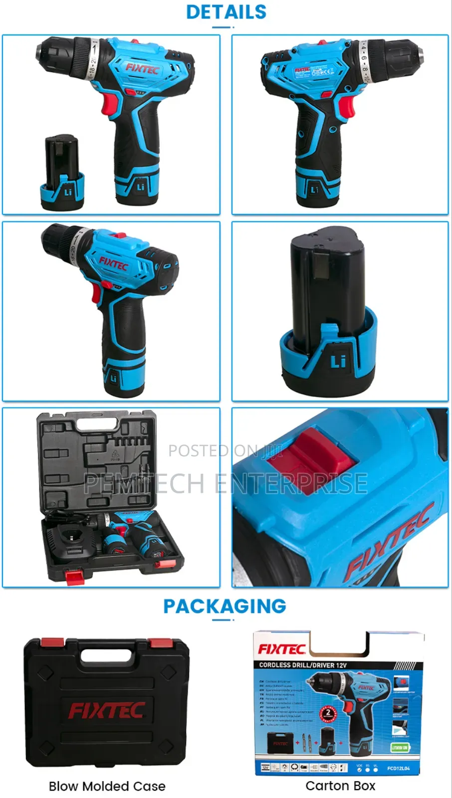 12V Cordless Electric Drill