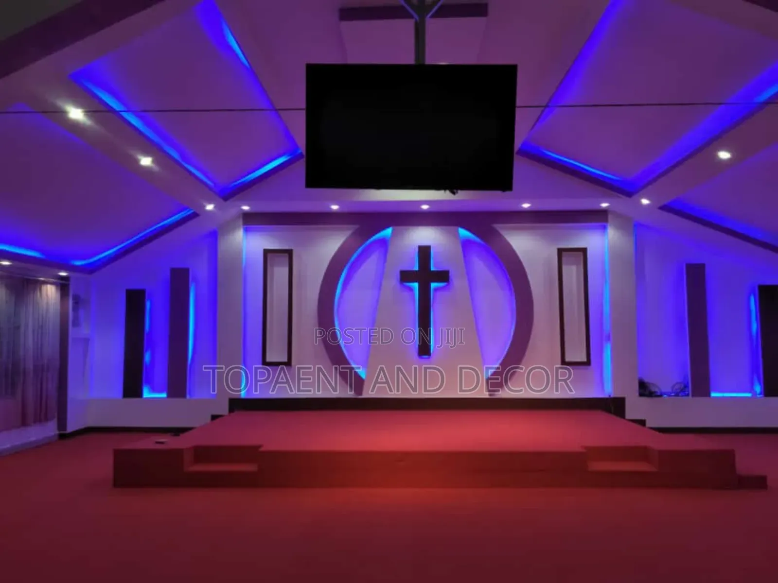 Red Altar Church Wall to the Wall Carpet