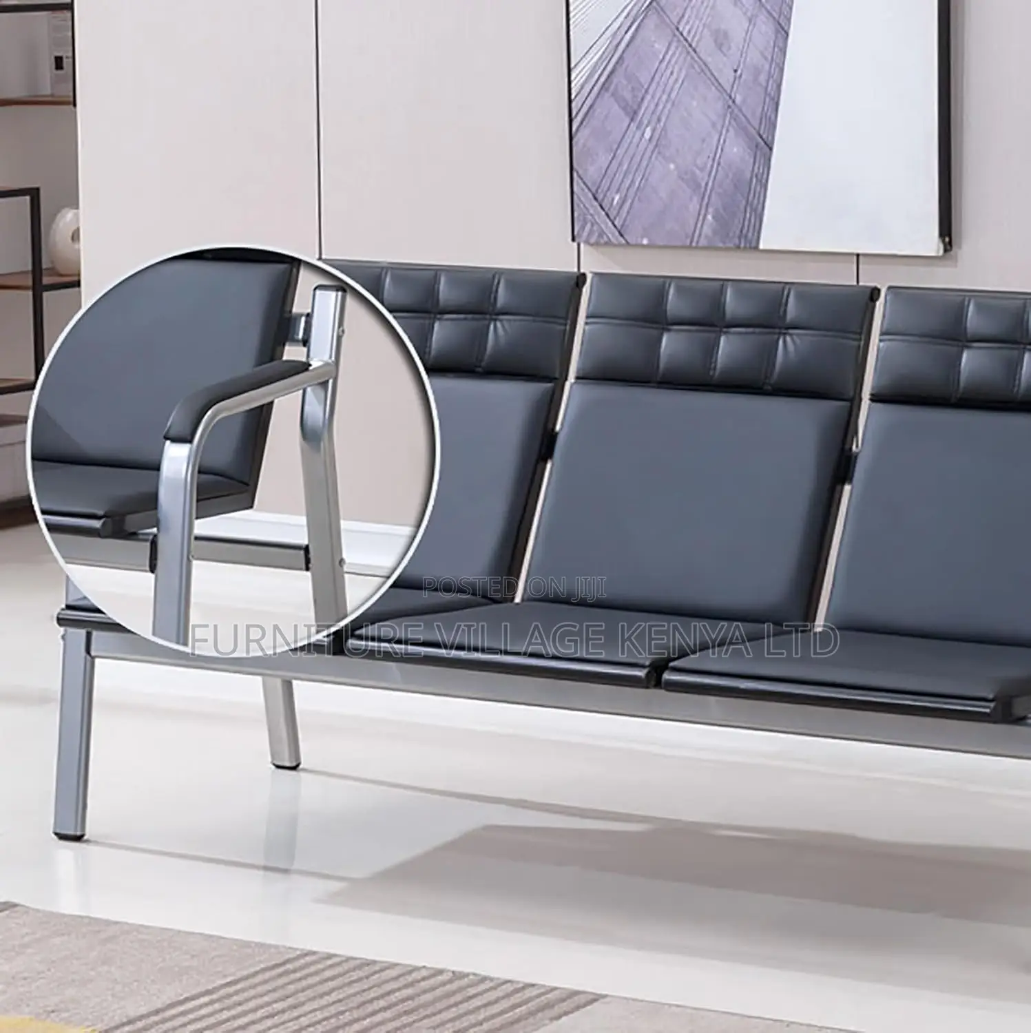 Waiting Room Chair- 5 Seater Executive Office Sofa