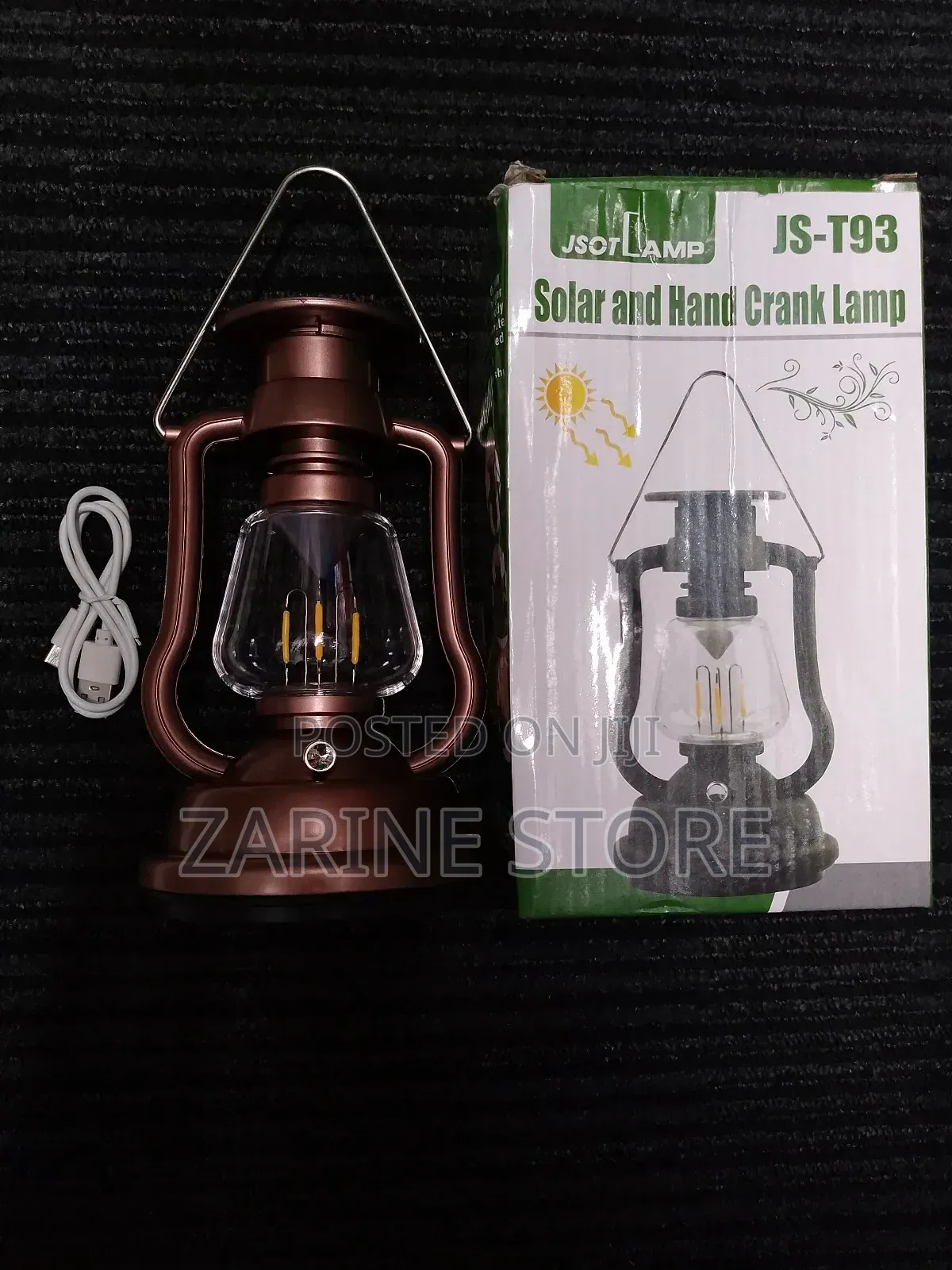Hand Lantern, Solar Hand Crank Lamp Type C Charging Cable