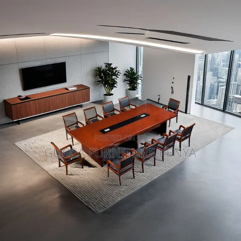 Boardroom Table: 3 Meters Standard Mahogany Boardroom Table