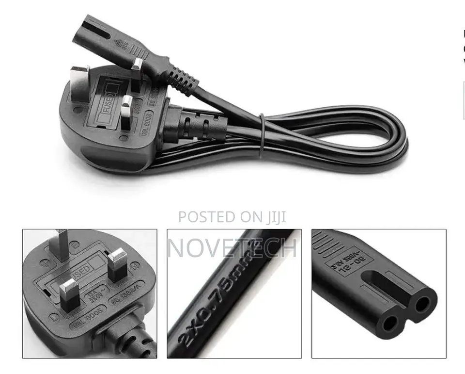 UK 3 Pin Power Cable for PS4, DVD,TV,EPSON,CANON, PRINTER