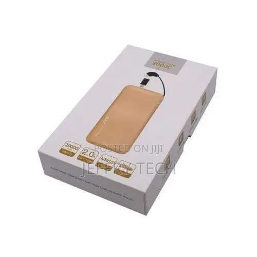 Jyf 20000 Mah Power Bank Cable In With Polymer Battery - Gold