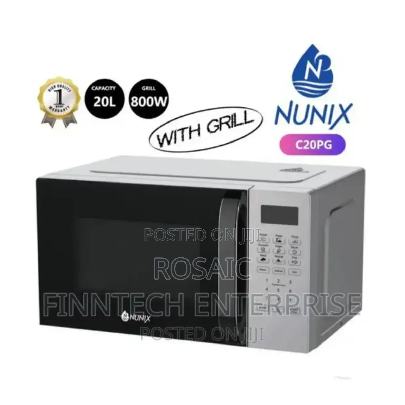 Nunix 20l Microwave Digital With Grill