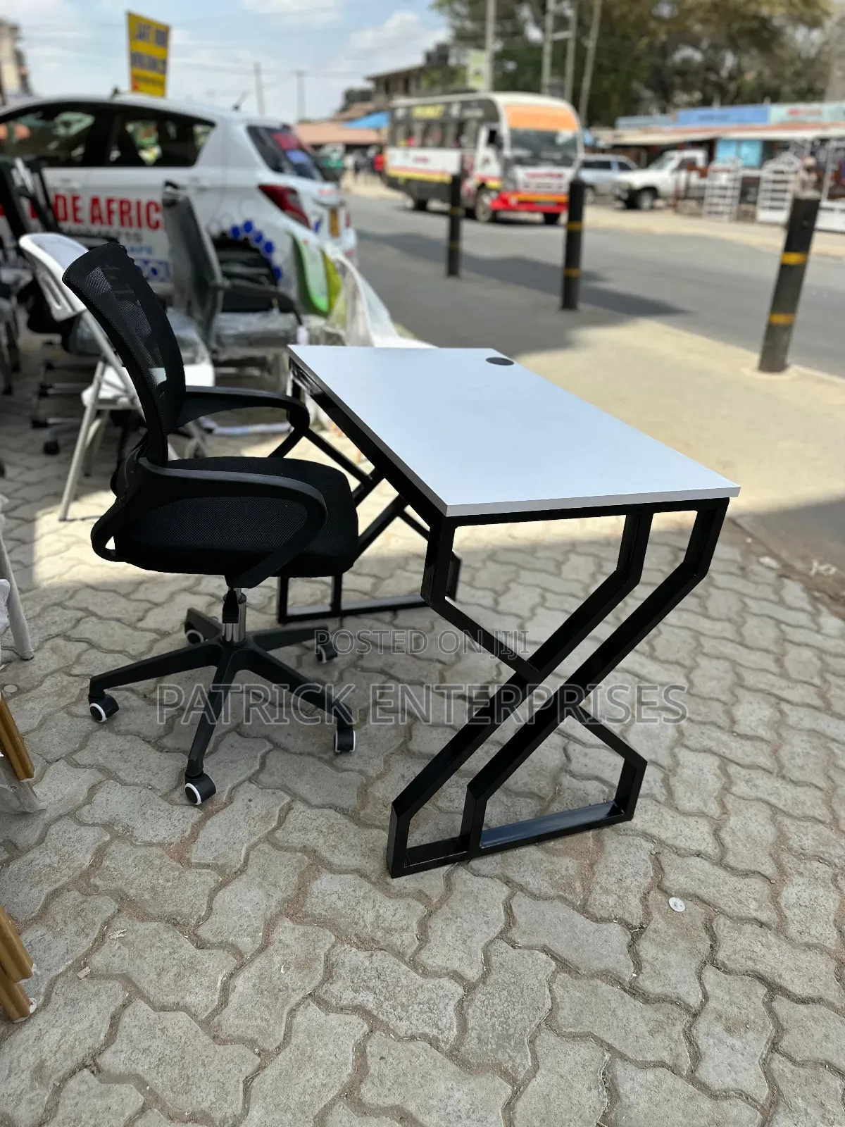 1.2 MTR Metallic Study Table Plus Study Chair