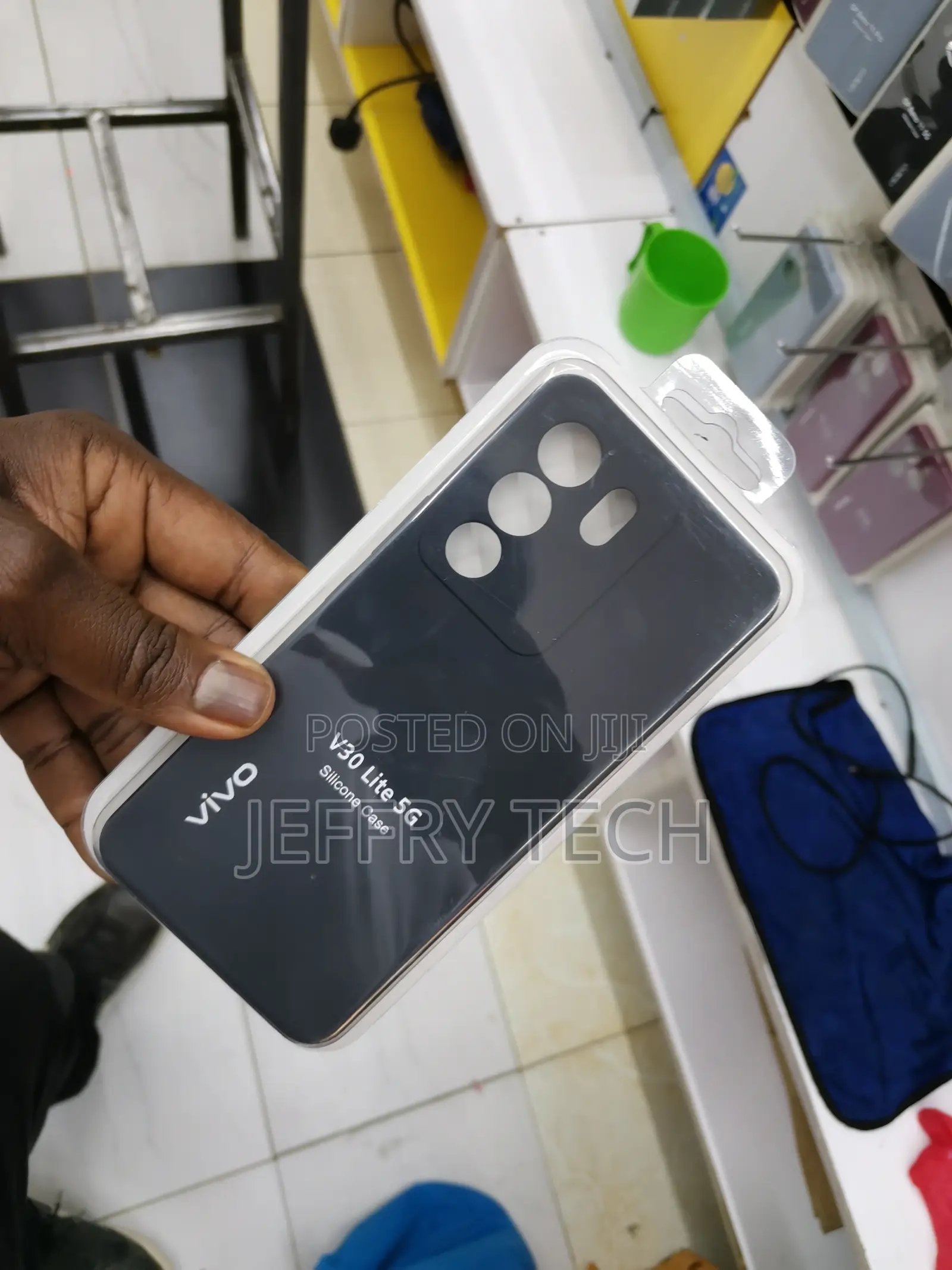 Soft Silicon Cover for Vivo V30 Lite 5G -Black-