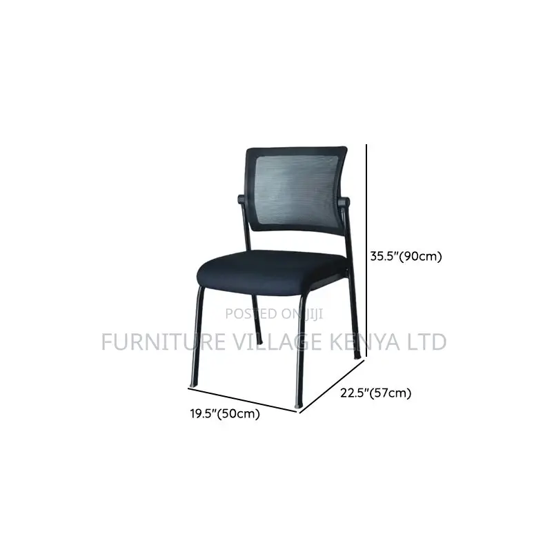 Visitor Seat -Armless Fabric Office Guest Chair
