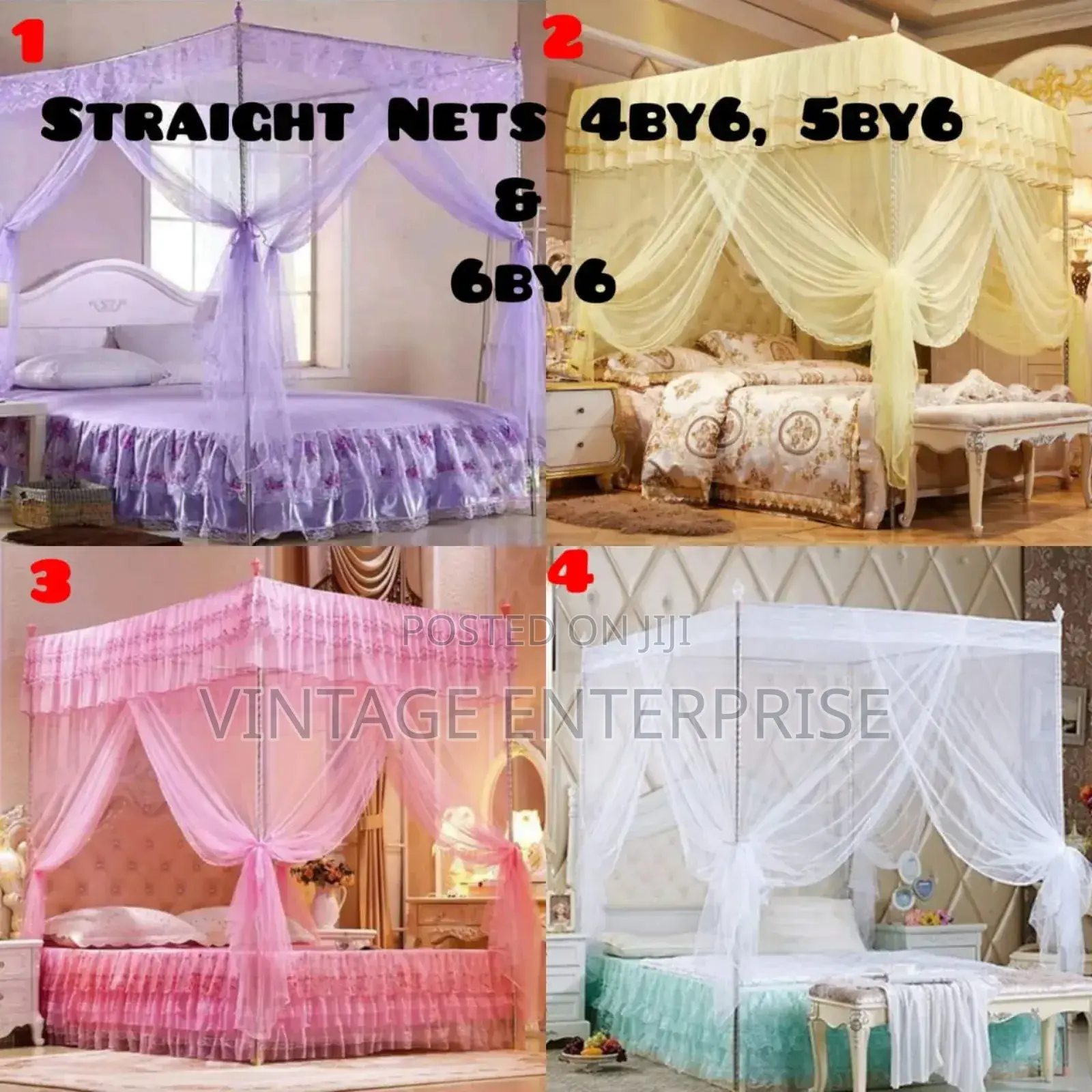 Four Stand Straight Mosquito Net