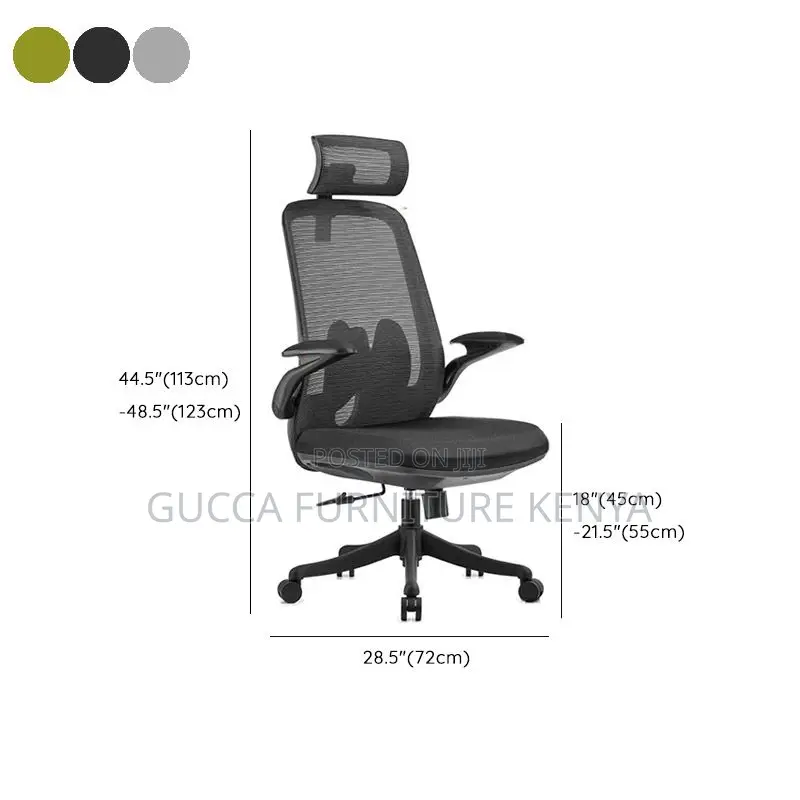Office Chair: Ergonomic Mesh Office Chair With Headrest