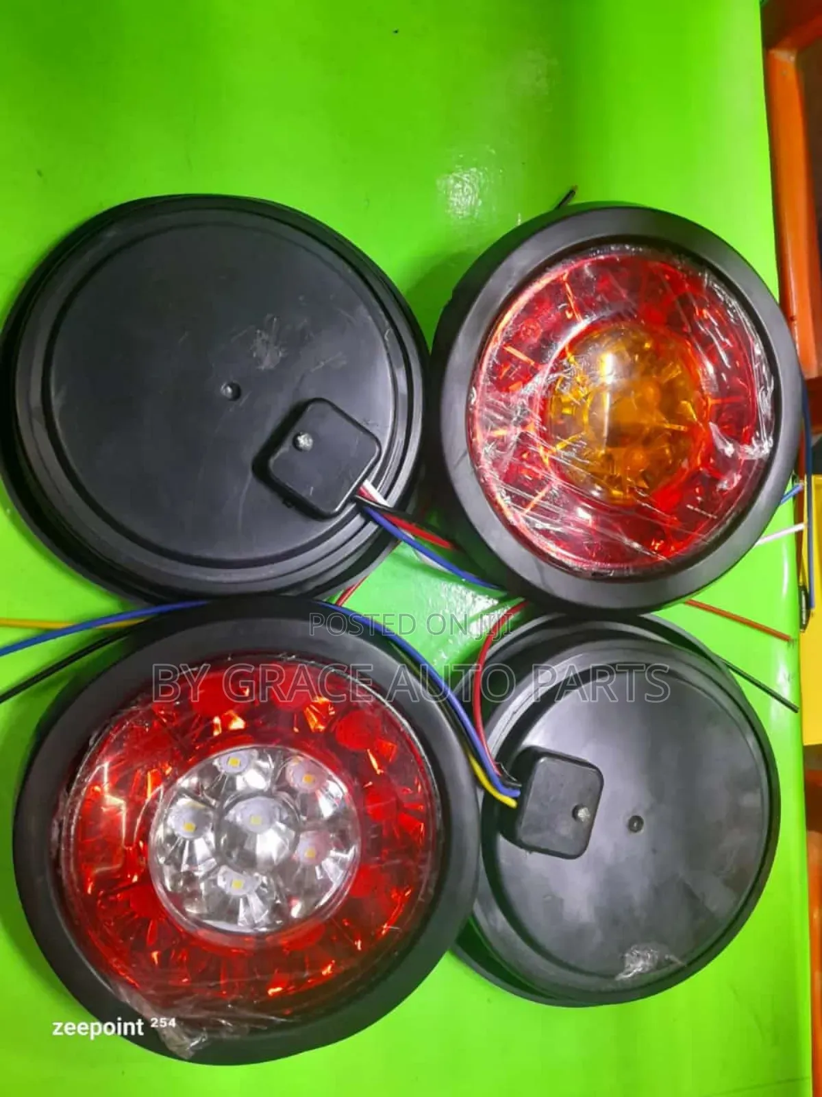 Digital Led Brake, Parking and Reverse Round Tail Lamp