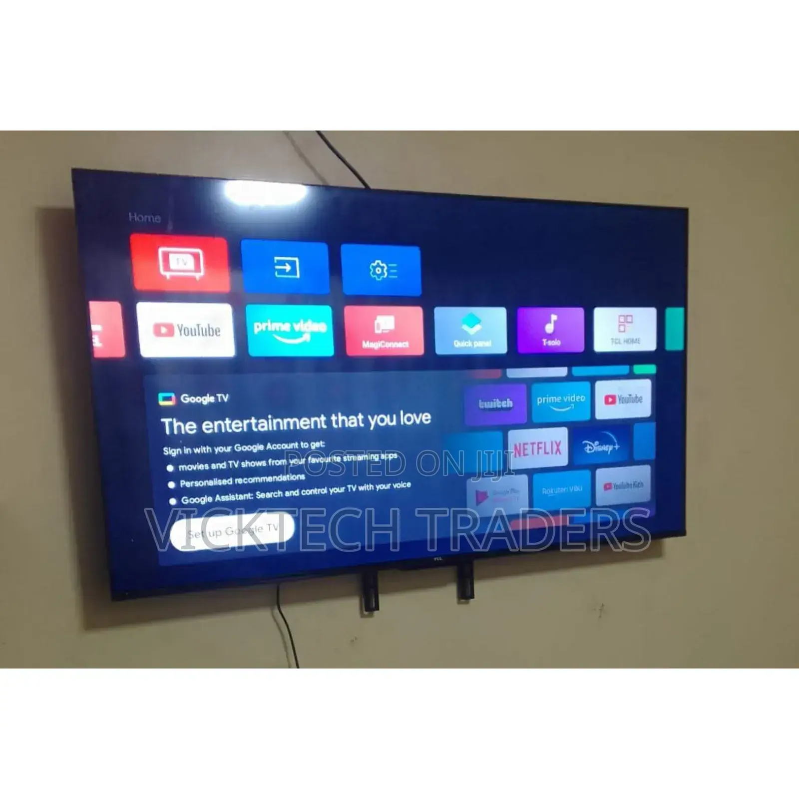 Tv 43inch TCL V6b Google,Smart and Frameless Television