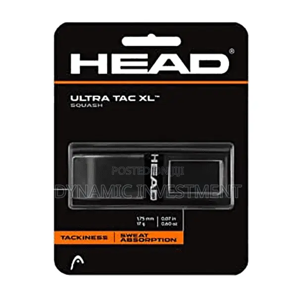 HEAD Ultratac XL Squash Grip (Replacement Grip – Black)