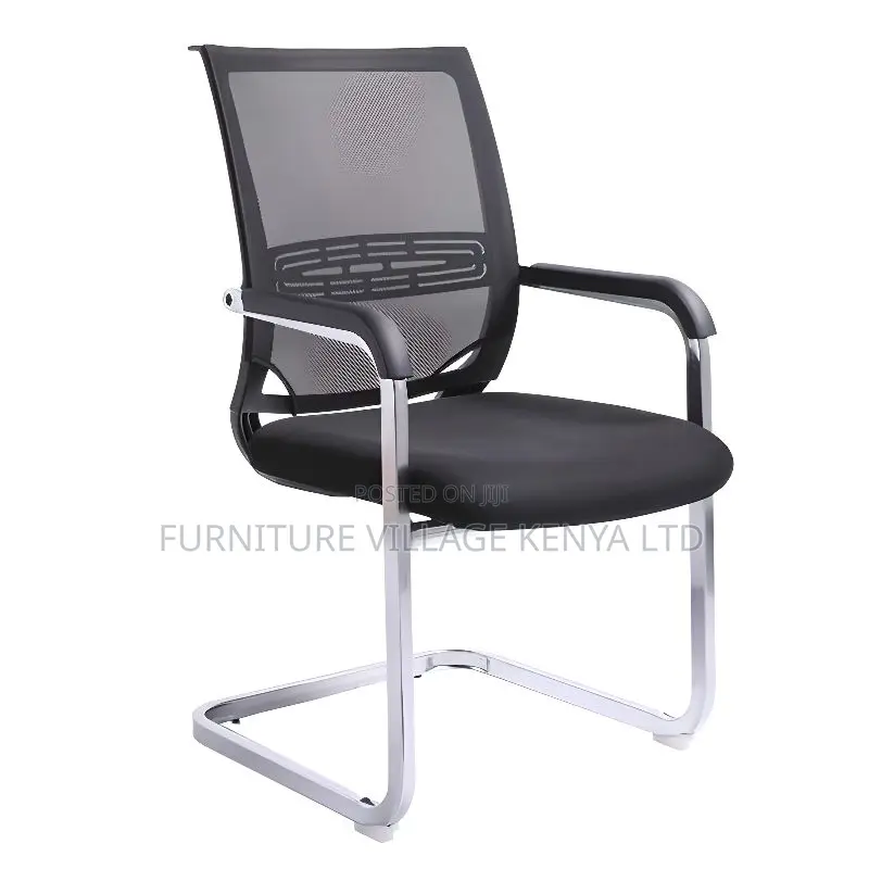 Fabric Upholstered Study Chair With Fixed Arms