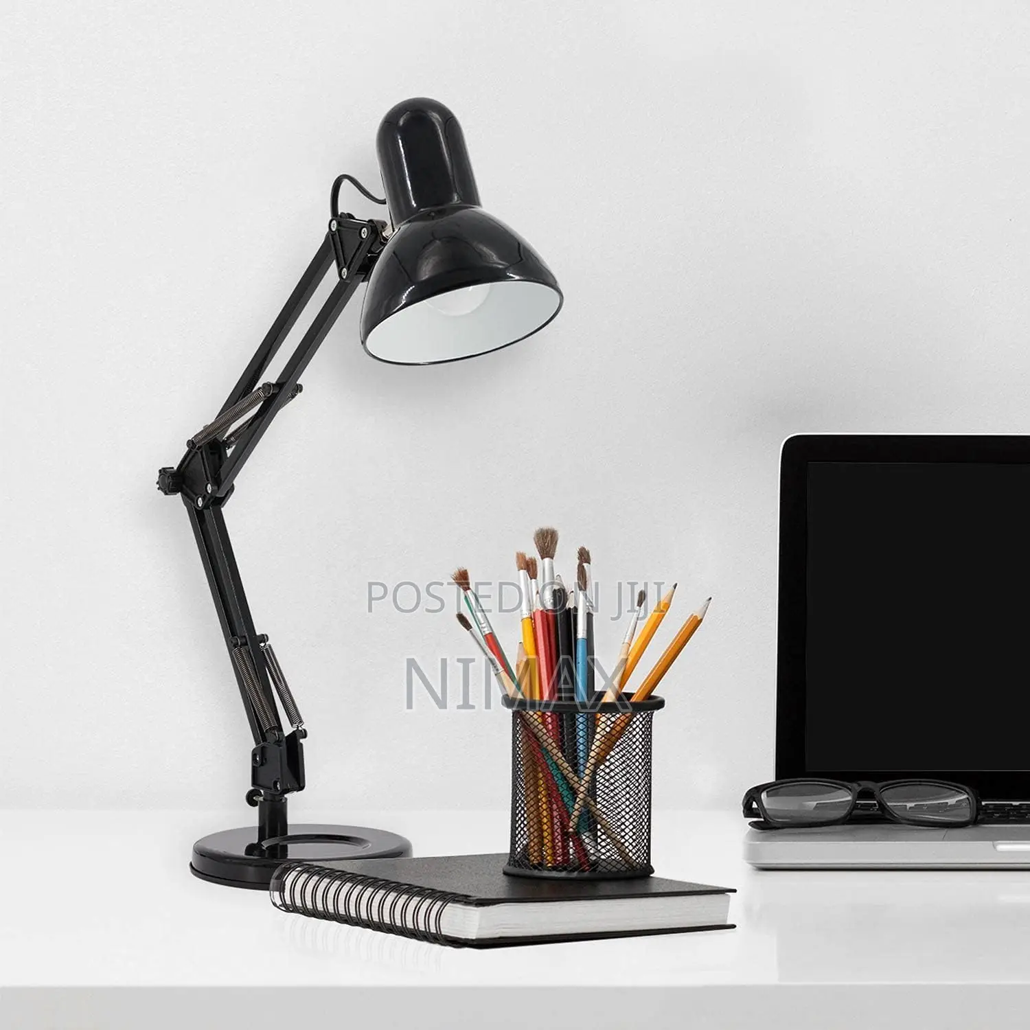 Reading Desk and Study Lamp - Black