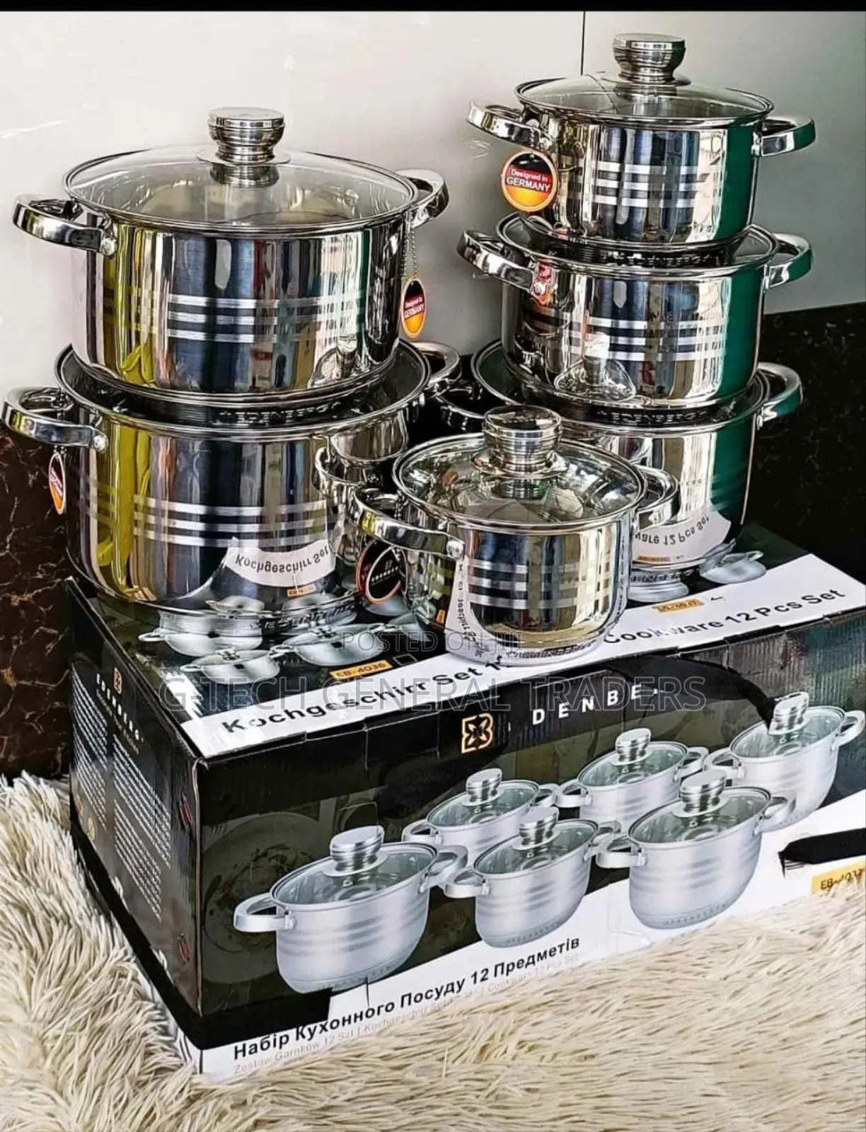 Heavy Duty 12pcs Edenberg Cookware Set