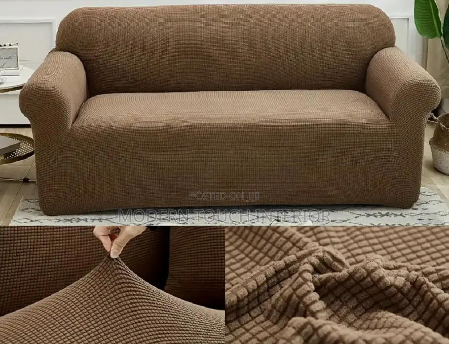 Plain Brown Sofa Cover