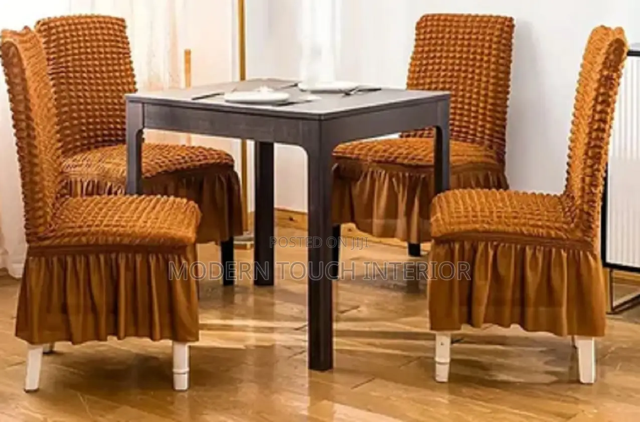 Elastic Brown Dinning Seat Covers