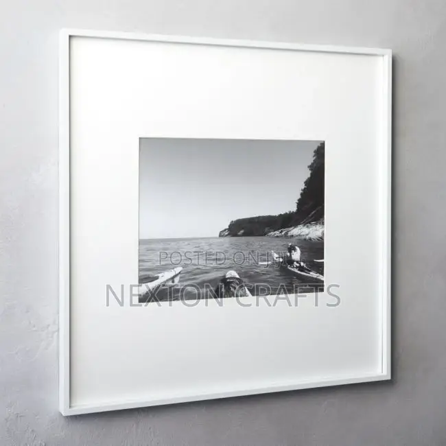 White Picture Frame With White Mat
