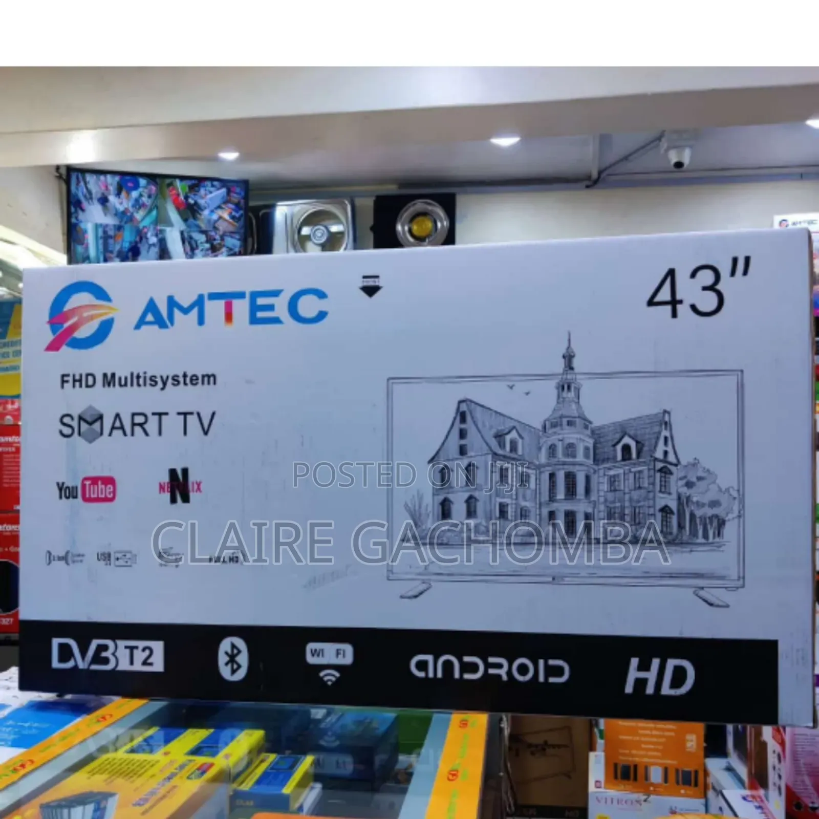 *Amtec 43" Smart Android Frameless Bluetooth