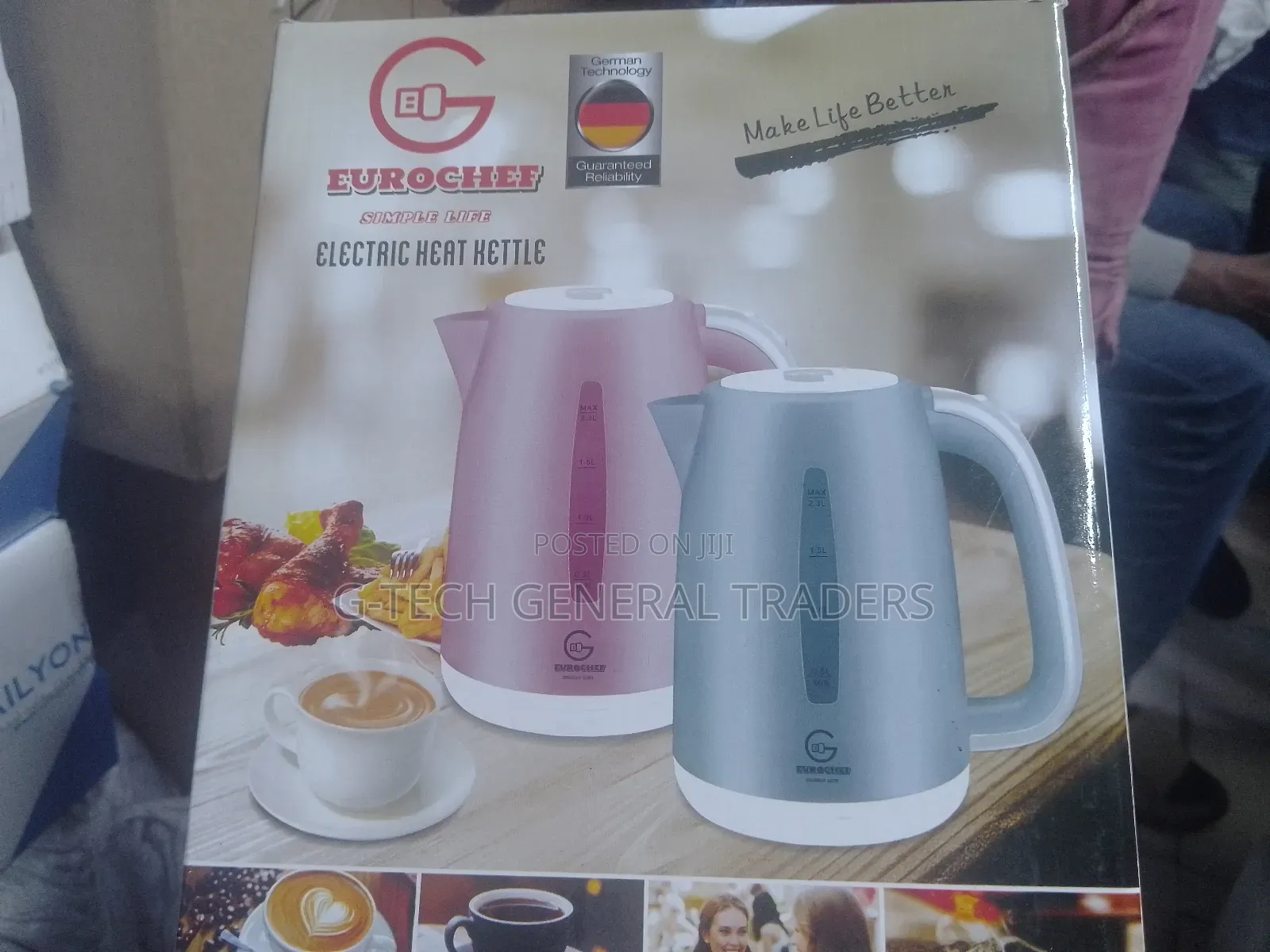 Eurochef 2.0l Automatic Cordless Electric Water Kettle
