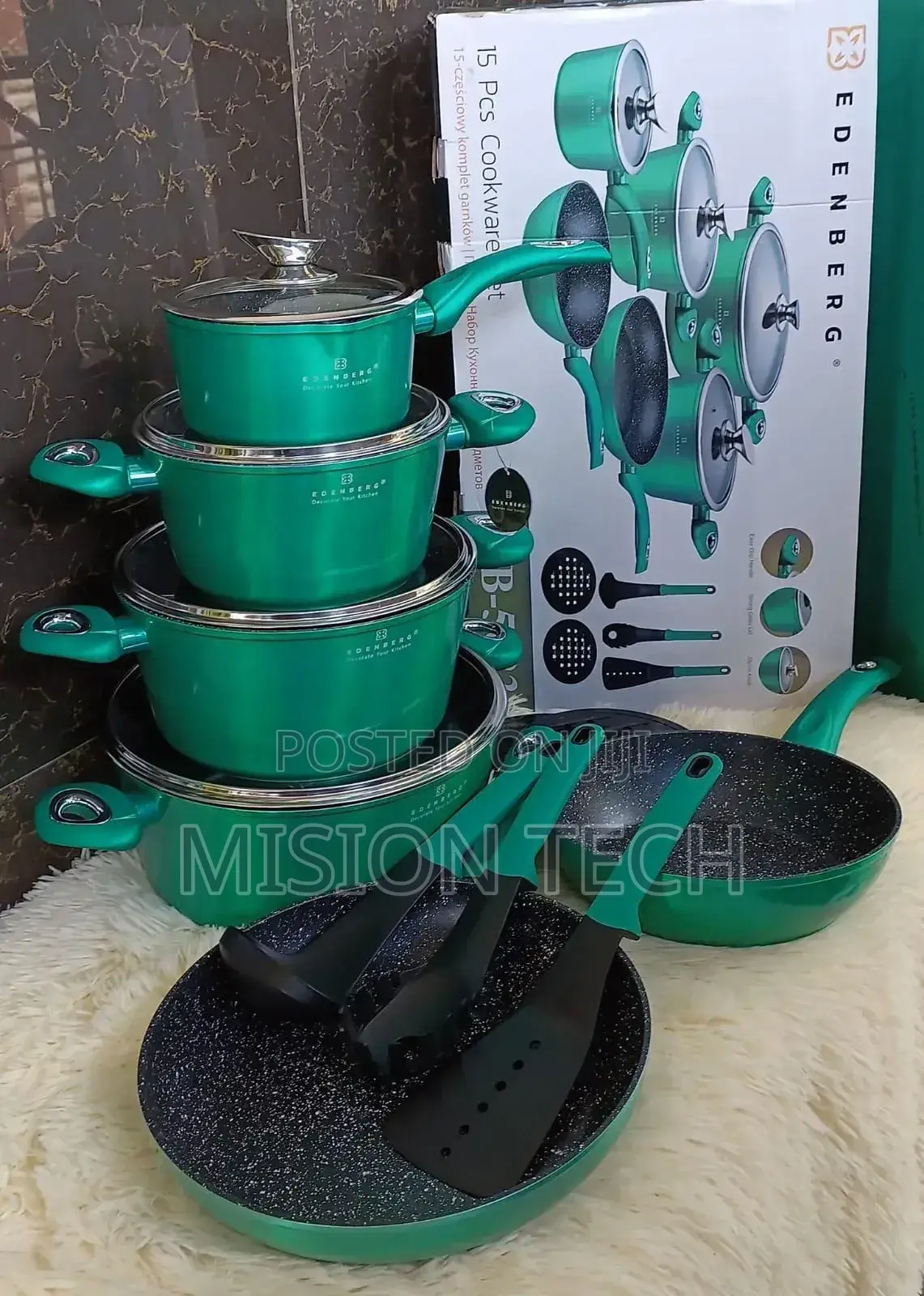15pcs Edenburg Cookware Set