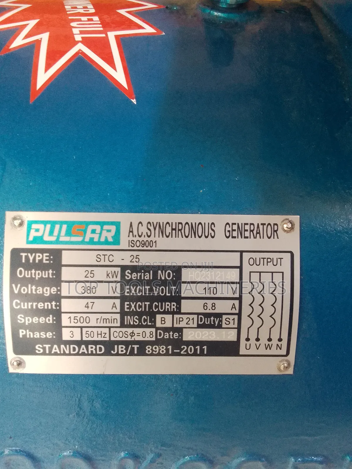 25 Kva Alternator Pulsar Model