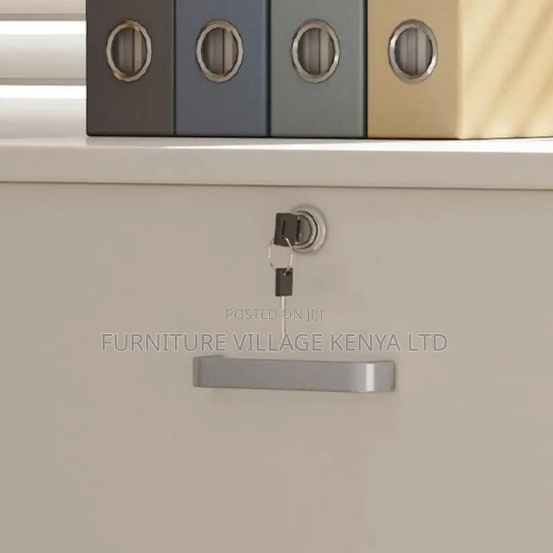 Filing Cabinet With Drawers and Wooden Frame
