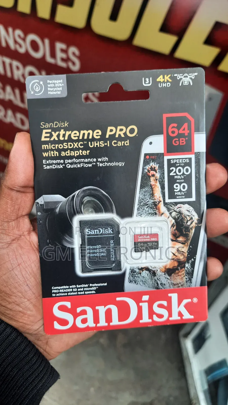 New 64gb Exreme Pro Micro SDXC-1: 200mb/S Read,90mb/S Write