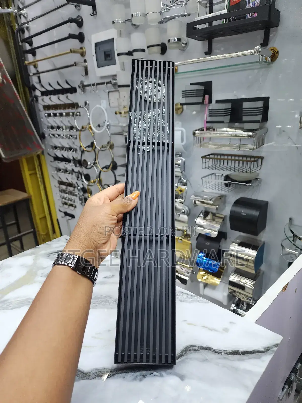 50 Cm Floor Drain -Black