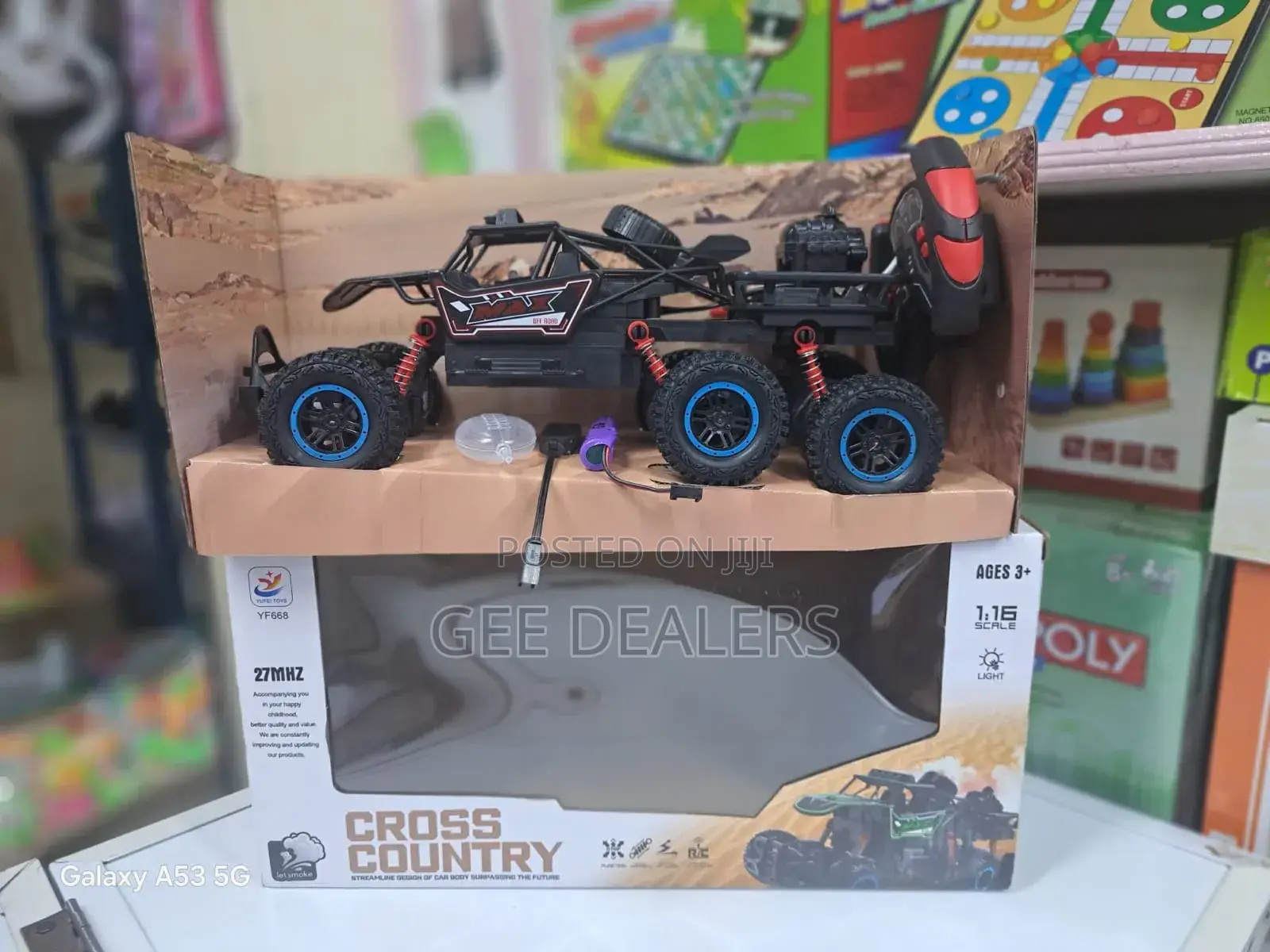 6 Wheels Monster Truck,Remote Control Off-Road Smoke Car