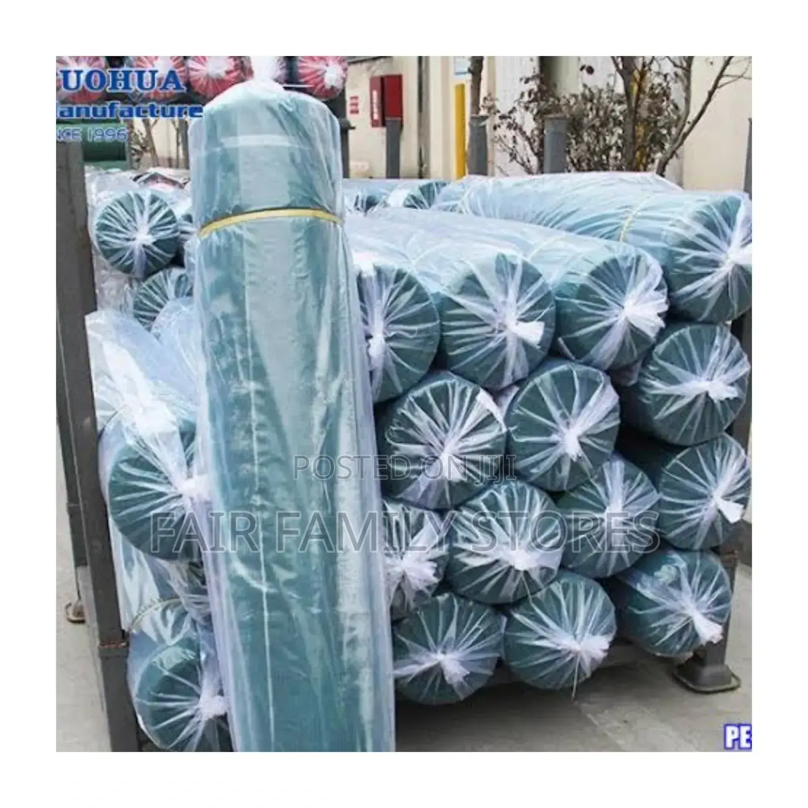 Scaffolding Construction Safety Nets. Green in Colour