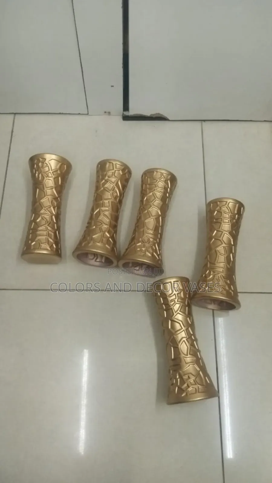 Gold Vases on Stock Plastic