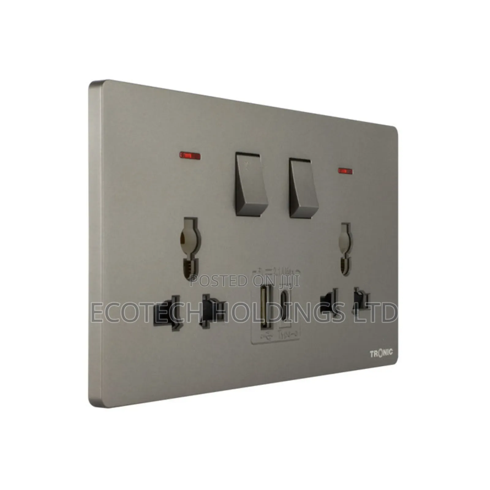Executive Usb Twin Socket(Grey) Qz4