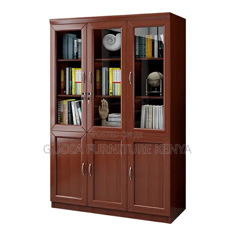 Cabinets: 3-Door Wooden Office Filling Cabinet