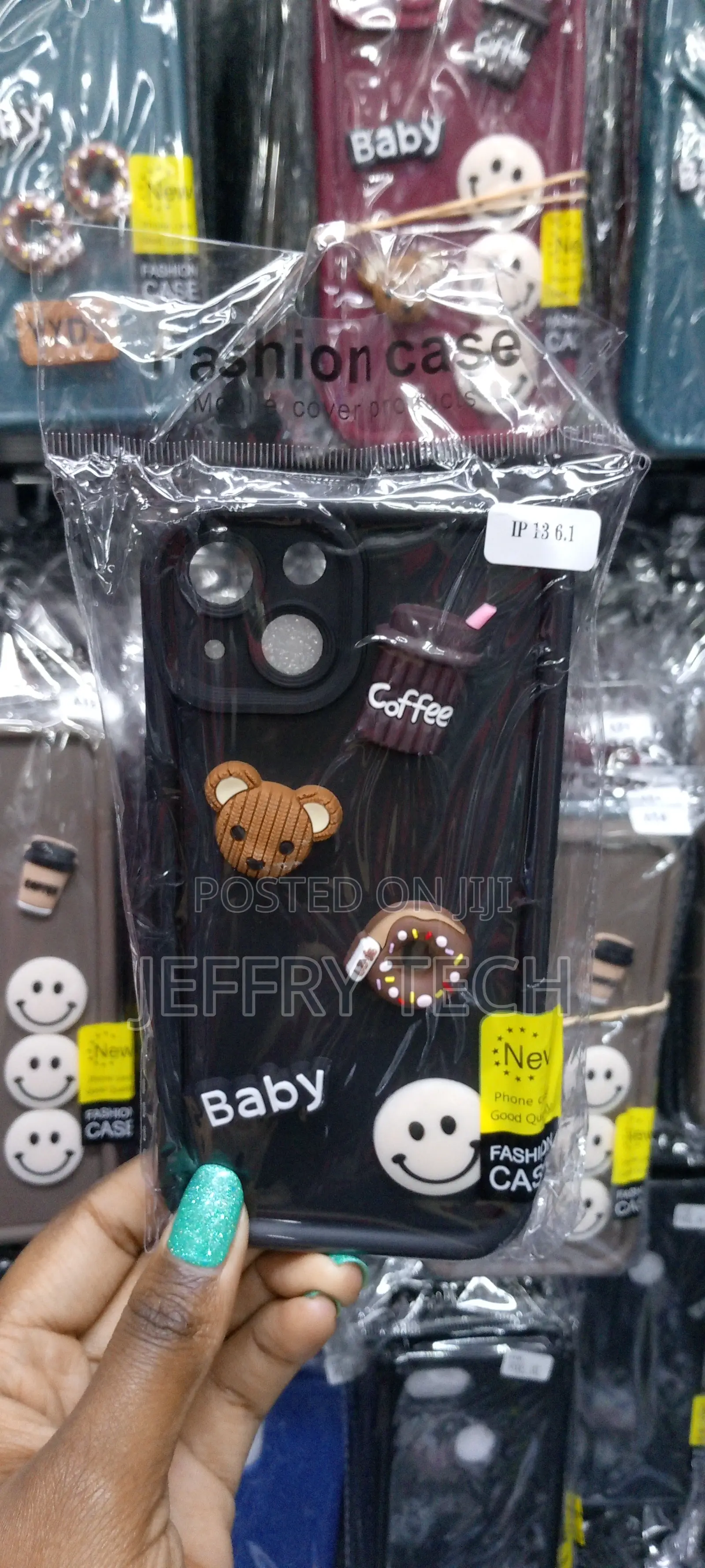 3D Cartoon Coffee Silicone Case for iPhone 13 6.1