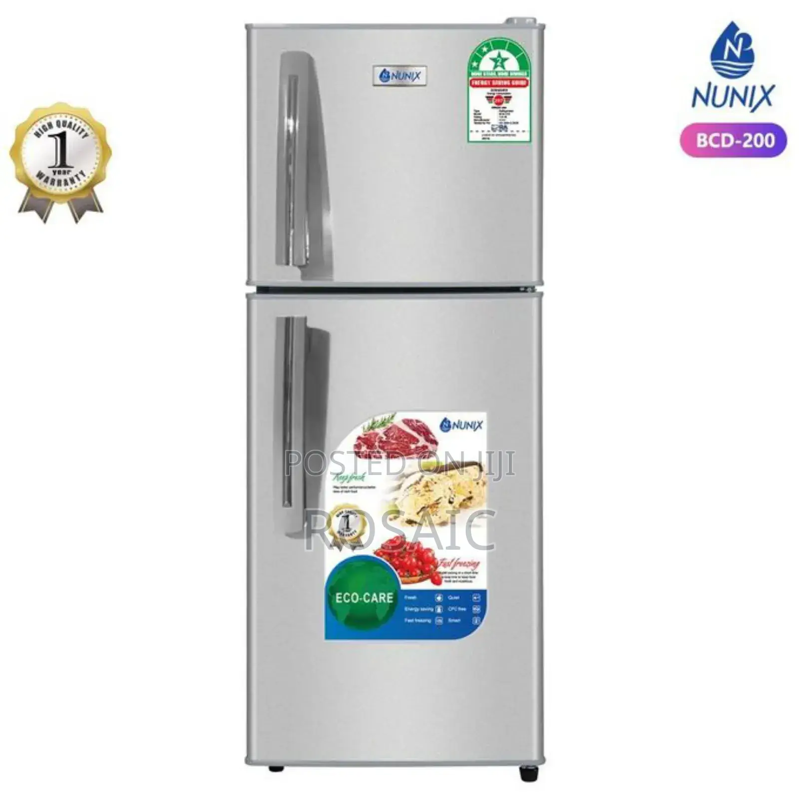 Nunix 200l Deep Refrigerator Double Door