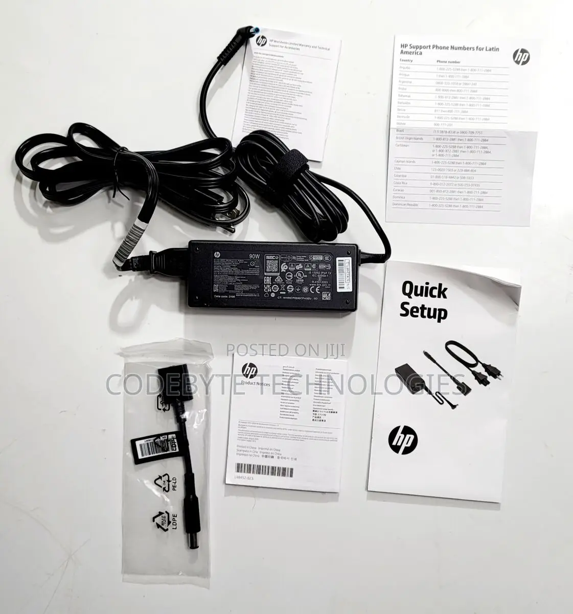HP 90W Slim Smart AC Power Adapter Charger in Original Box