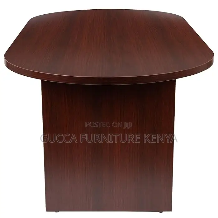 Conference Table: Mahogany Wooden Oval Conference Table