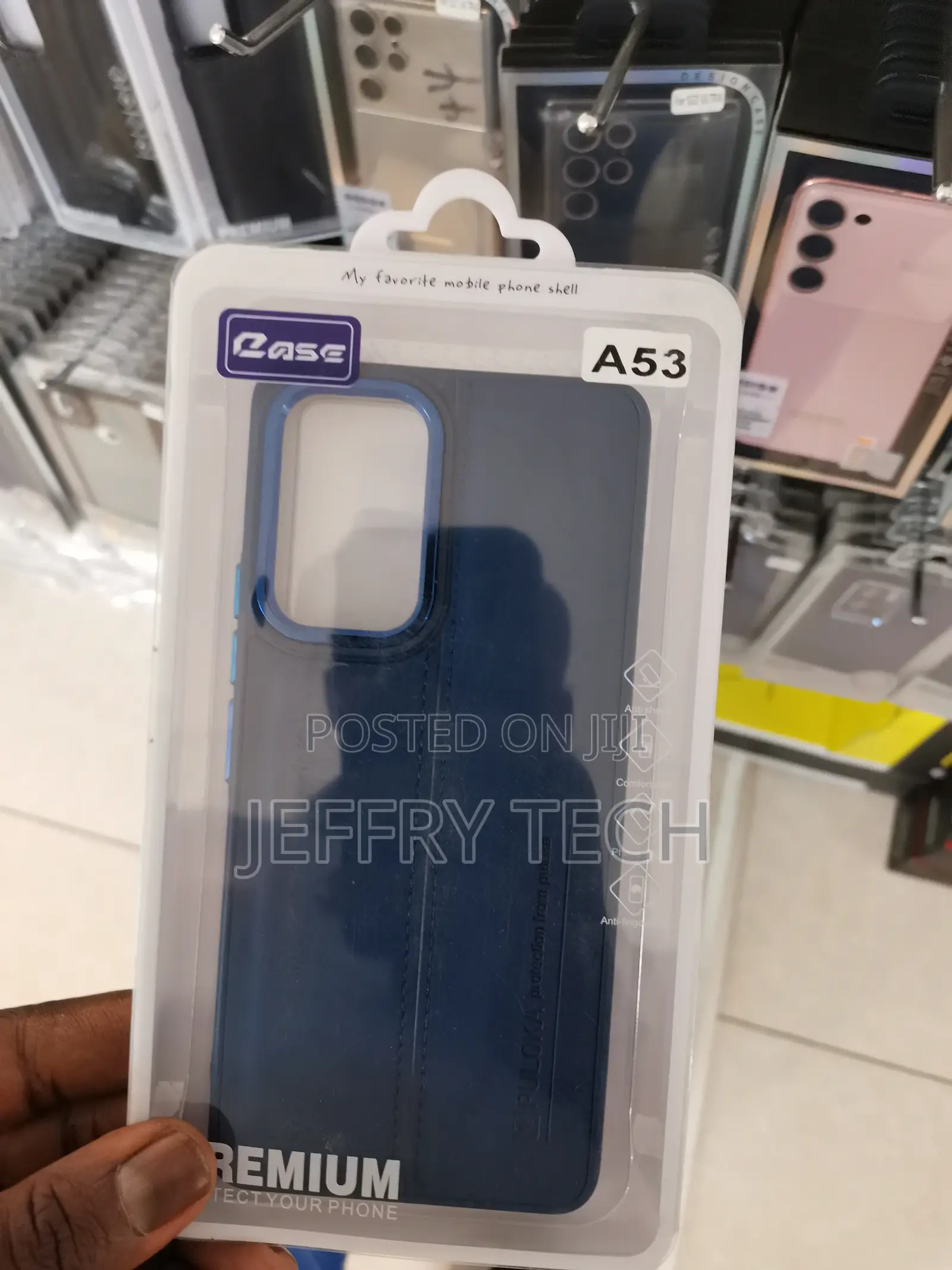 GALAXY A53 Puloka Genuine Leather Case -Blue-
