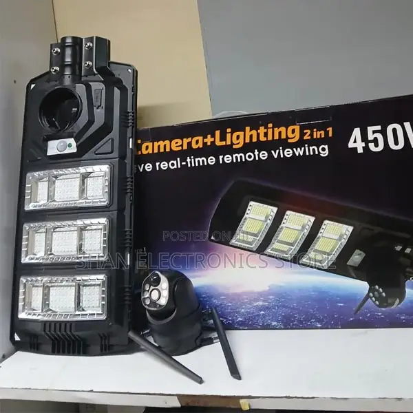 Solar Lights + CCTV Camera Security V380 Pro 4g CCTV
