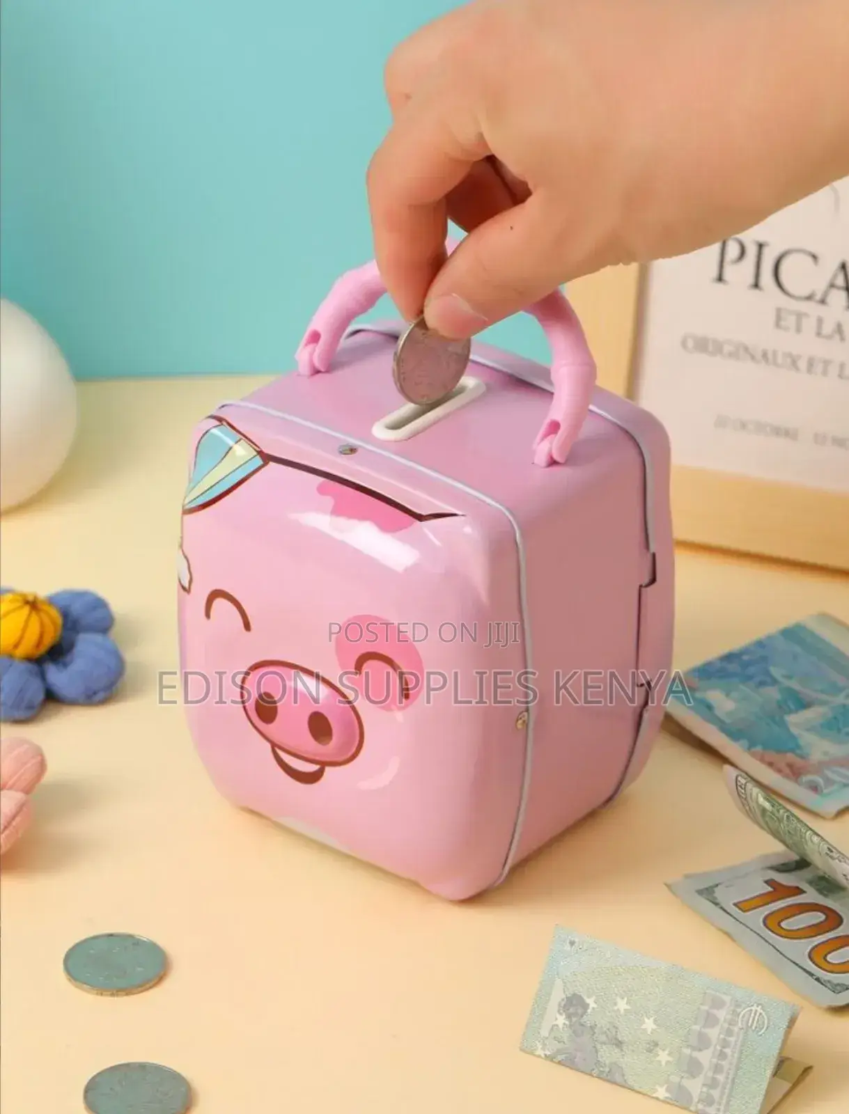 Piggy Bank With Key Child Savings Lockable Piggie Bank Child Saving