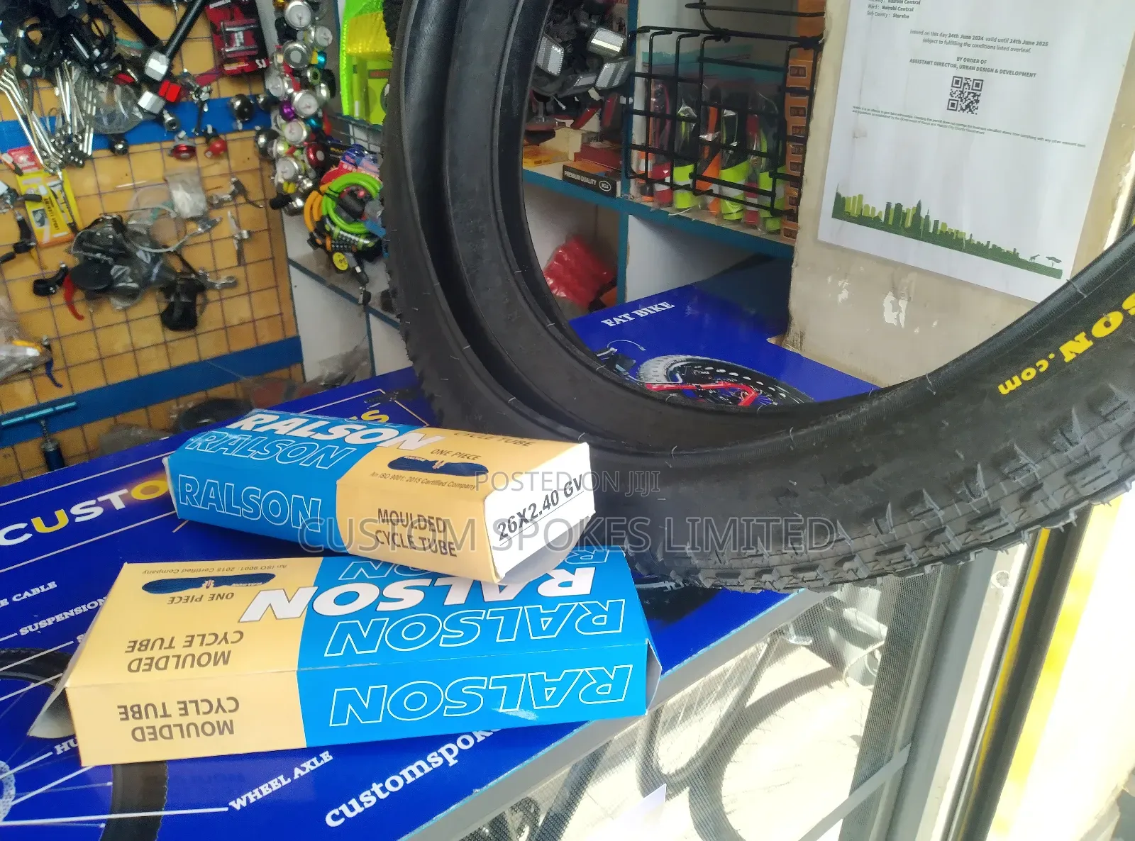 26x2.40 Durable Wide Bicycle Tyre + Tube