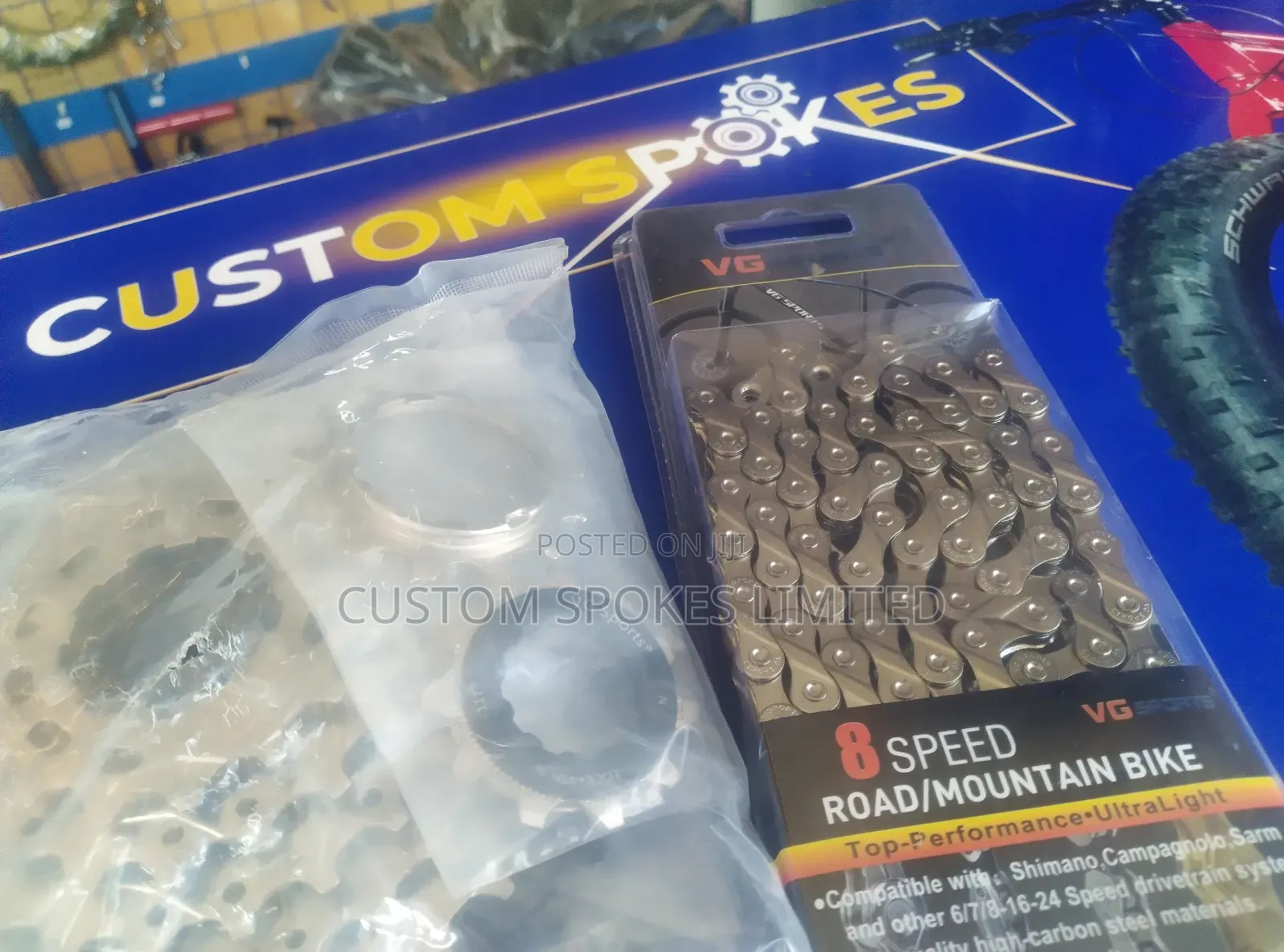 8 Speed Cassette and Chain (11-36) Master Link