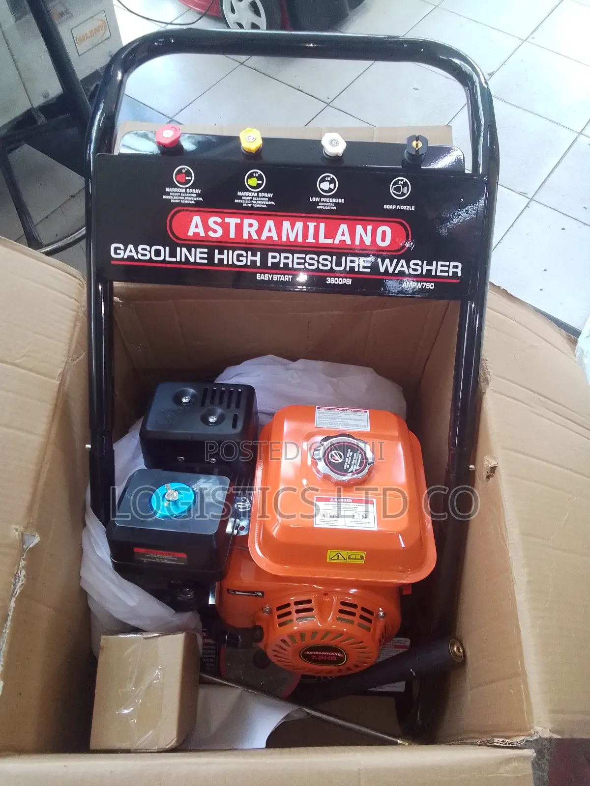 Petrol Car Wash Machine Astramilano 7.5 Hp Engine