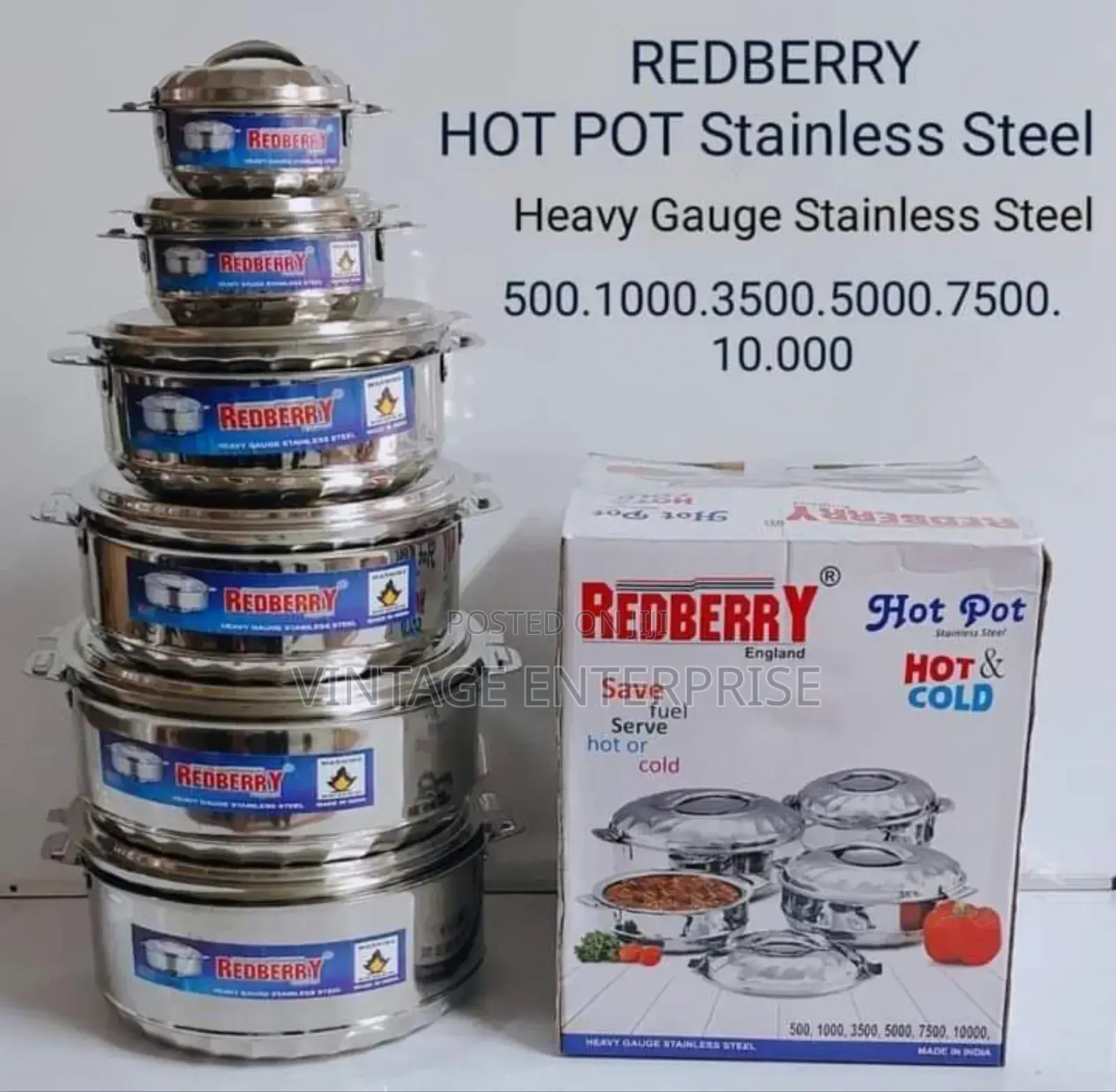 *Redberry Hotpots Set of 6