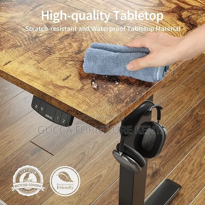 Office Desk: 140cm Height Adjustable Electric Standing Desk