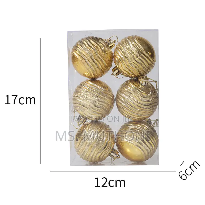 6pcs New Plastic Christmas Ball 6cm